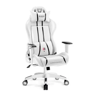 Fotel gamingowy Diablo X-One 2.0 King Size, biało-czarny