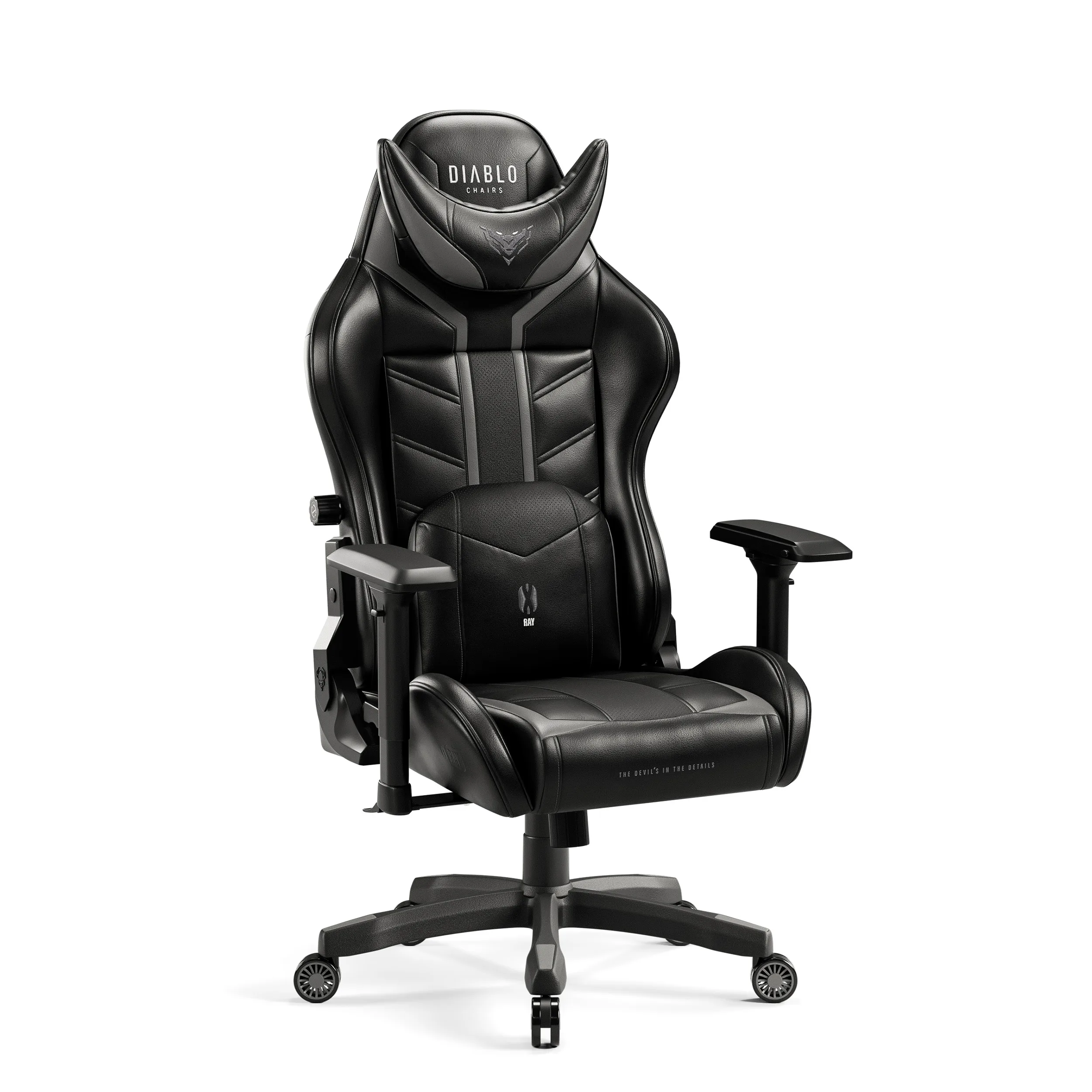Fotel gamingowy Diablo X-Ray 2.0 Normal Size, czarno-szary